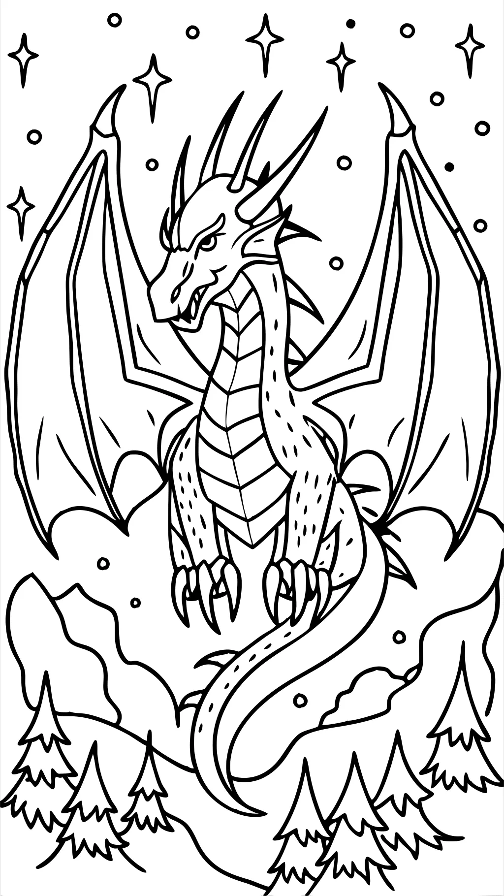 ice dragon coloring pages